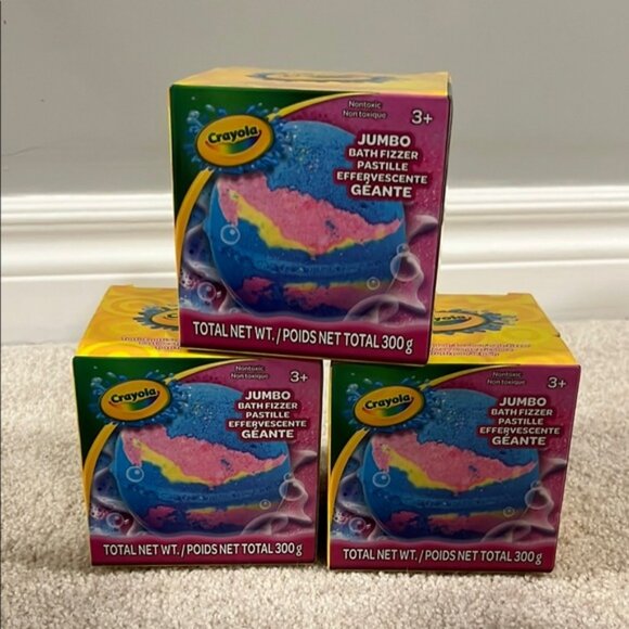 Crayola Jumbo Bath Fizzer Set of 3 brand new in box Earth shape multi colors - Picture 1 of 5